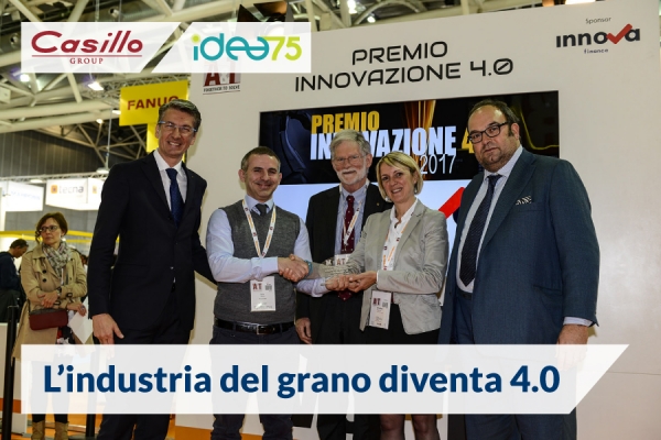 A&T 2017. Idea75's Industry 4.0-oriented solution applied at Casillo Group Production Plants wins innovation 4.0 award